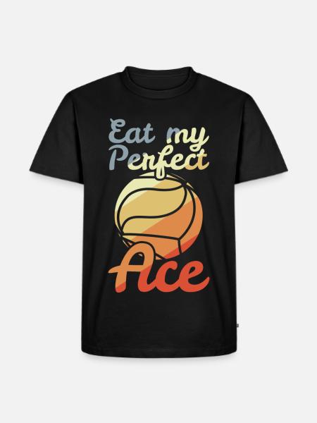 Volleyball Witz - Männer Premium Bio T-Shirt - Schwarz