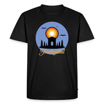 Motif rétro Frankenthal - T-shirt Premium bio Homme - noir - Devant - Nico (187cm)