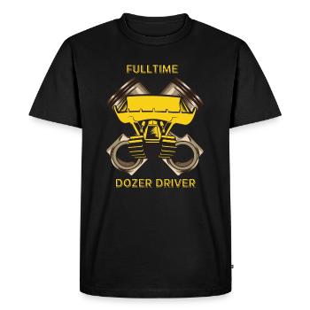 Pilote de bouteur - T-shirt Premium bio Homme - noir - Devant - Nico (187cm)