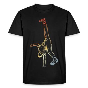 B-Boy Vintage Look - T-shirt Premium bio Homme - noir - Devant - Nico (187cm)
