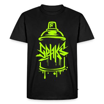 Bouteille verte Sehks - T-shirt Premium bio Homme - noir - Devant - Nico (187cm)