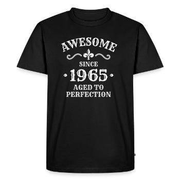 1965 Cadeau - T-shirt Premium bio Homme - noir - Devant - Nico (187cm)