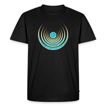 Moon Amulet Power of 7 Wiccan Lucky Charm Magic - Men's Premium Organic T-Shirt - black - Front - Nico (187cm)