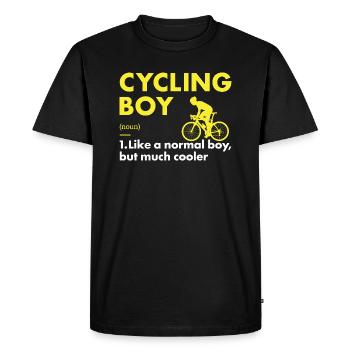Sport Garçon Cyclisme - T-shirt Premium bio Homme - noir - Devant - Nico (187cm)