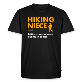 Randonneur Nièce Définition Randonnée - T-shirt Premium bio Homme - noir - Devant - Nico (187cm)