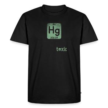 Funny Science Chemical Element Hg Toxic Hug Gift - Men's Premium Organic T-Shirt - black - Front - Nico (187cm)