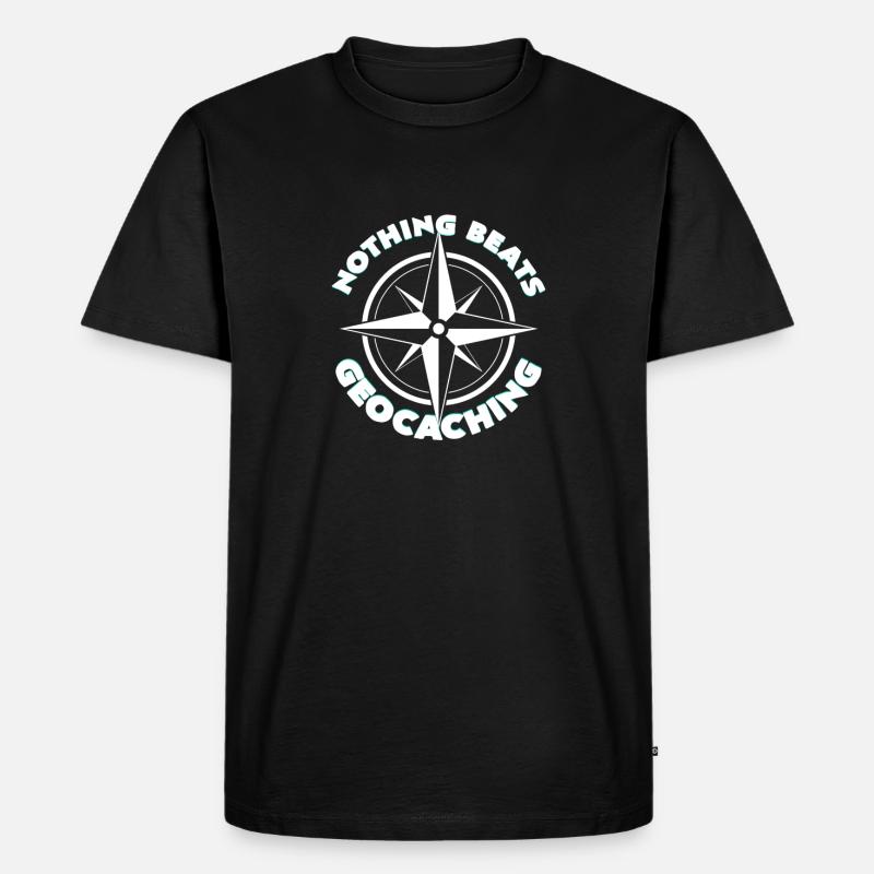 Geocaching - Männer Premium Bio T-Shirt - Schwarz