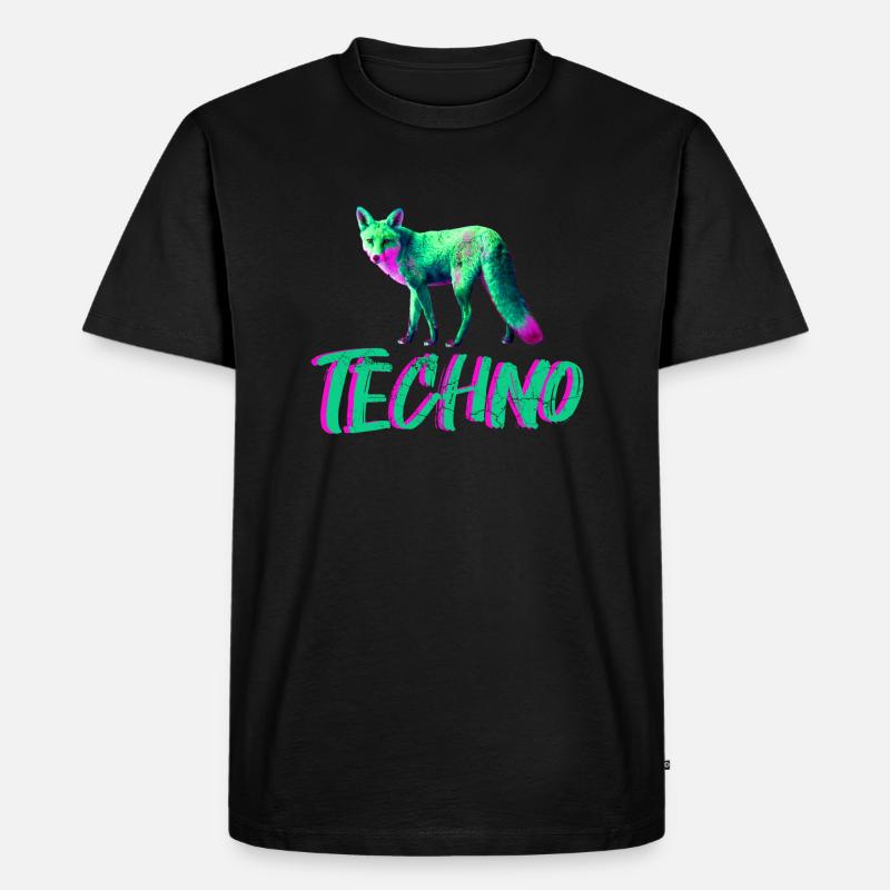 techno - Men's Premium Organic T-Shirt - black