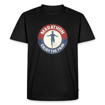marathon - T-shirt Premium bio Homme - noir - Devant - Nico (187cm)
