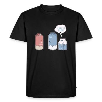 He Must Be Spanish - Men's Premium Organic T-Shirt - black - Front - Nico (187cm)