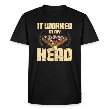 Professional Pool Player - Cue Sport It Worked In - Men's Premium Organic T-Shirt - black - Front - Nico (187cm)
