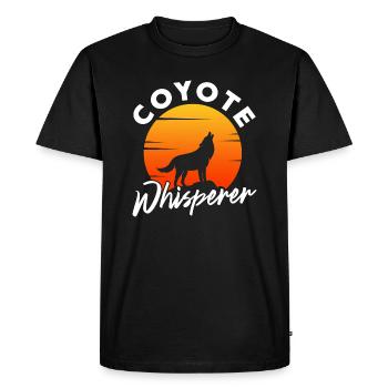 Coyote Whisperer - Coyote Animal Enthusiast Canine - T-shirt Premium bio Homme - noir - Devant - Nico (187cm)