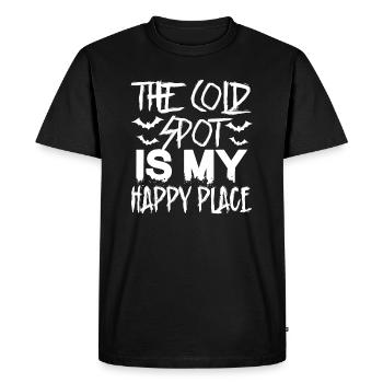 Le point froid est mon endroit heureux - T-shirt Premium bio Homme - noir - Devant - Nico (187cm)