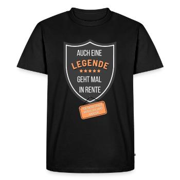 Herren Rente Abschied | Eine Legende Geht In Rente - Männer Premium Bio T-Shirt - Schwarz - Vorne - Nico (187cm)
