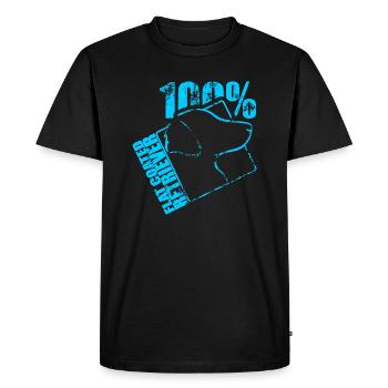 FLAT COATED RETRIEVER 100 - Men's Premium Organic T-Shirt - black - Front - Nico (187cm)