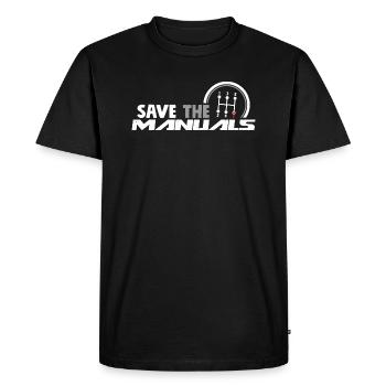 Enregistrer les manuels 5 - Funny Three Pedals Car Guy - T-shirt Premium bio Homme - noir - Devant - Nico (187cm)