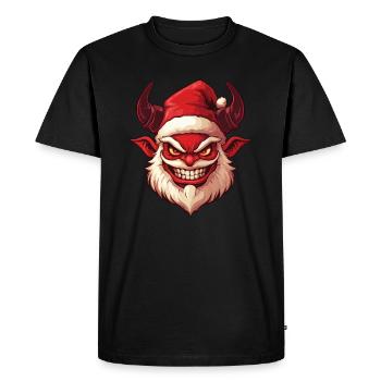 Diable de Noël - T-shirt Premium bio Homme - noir - Devant - Nico (187cm)