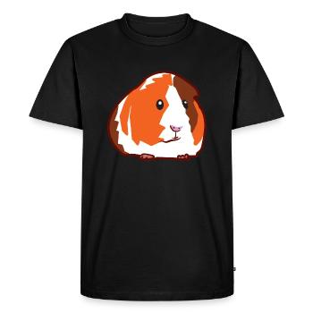 Cute guinea pig as a pet and rodent - Men's Premium Organic T-Shirt - black - Front - Nico (187cm)