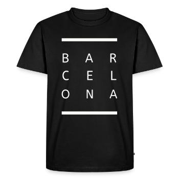 Barcelone - T-shirt Premium bio Homme - noir - Devant - Nico (187cm)