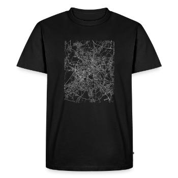 Berlin plan et rues minimes - T-shirt Premium bio Homme - noir - Devant - Nico (187cm)