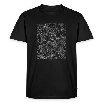 Rues et plan de ville Minels Gelsenkirchen - T-shirt Premium bio Homme - noir - Devant - Nico (187cm)