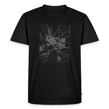 Rues et plan de la ville de Deventer Minimal - T-shirt Premium bio Homme - noir - Devant - Nico (187cm)