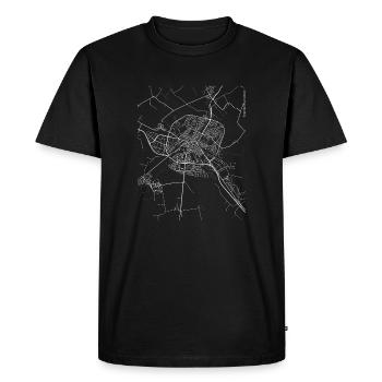 Rues et plan de ville Minimal Sneek - T-shirt Premium bio Homme - noir - Devant - Nico (187cm)