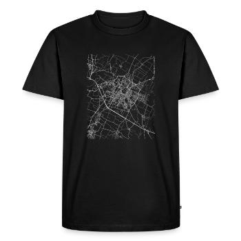 Minimal Modena city map and streets - Men's Premium Organic T-Shirt - black - Front - Nico (187cm)