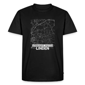 Plan et rues de Straight Outta Linden - T-shirt Premium bio Homme - noir - Devant - Nico (187cm)