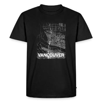 Vancouver city map and streets - Men's Premium Organic T-Shirt - black - Front - Nico (187cm)
