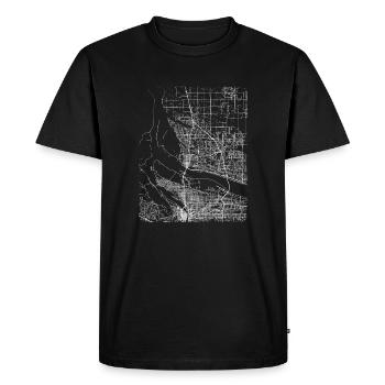 Minimal Vancouver city map and streets - Men's Premium Organic T-Shirt - black - Front - Nico (187cm)