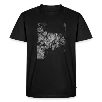 Plan et rues de la ville d'Ananindeua - T-shirt Premium bio Homme - noir - Devant - Nico (187cm)