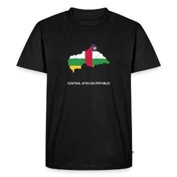 Central African Republic country map - Men's Premium Organic T-Shirt - black - Front - Nico (187cm)