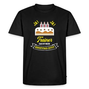 Geburtstag Trainer Fitnesstrainer Fußballtrainer - Männer Premium Bio T-Shirt - Schwarz - Vorne - Nico (187cm)