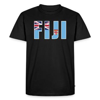 Fiji Rugby - Men's Premium Organic T-Shirt - black - Front - Nico (187cm)