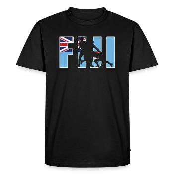 Fiji Rugby - Men's Premium Organic T-Shirt - black - Front - Nico (187cm)