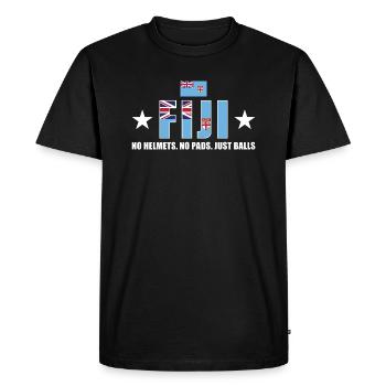 Fiji No Helmets No Pads Just Balls Fiji Rugby - Men's Premium Organic T-Shirt - black - Front - Nico (187cm)
