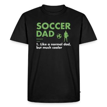 Sport Dad Définition Soccer - T-shirt Premium bio Homme - noir - Devant - Nico (187cm)