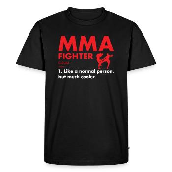 Définition de combattant sportif MMA - T-shirt Premium bio Homme - noir - Devant - Nico (187cm)