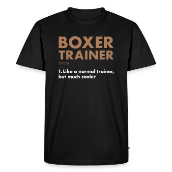 Définition de l’entraîneur de boxeur - T-shirt Premium bio Homme - noir - Devant - Nico (187cm)