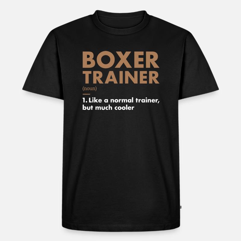 Boxer Trainer Definiton - Männer Premium Bio T-Shirt - Schwarz