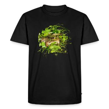 Be brave and not a scary frog - Men's Premium Organic T-Shirt - black - Front - Nico (187cm)