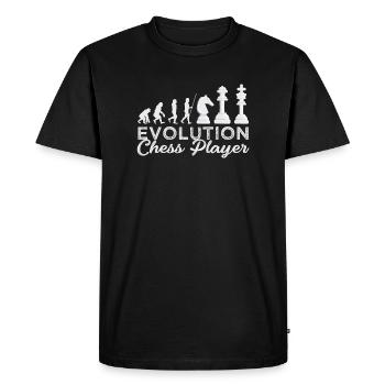 Chess Evolution Chessplayer Gift Idea - Men's Premium Organic T-Shirt - black - Front - Nico (187cm)