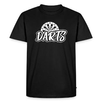 Jeu de fléchettes - T-shirt Premium bio Homme - noir - Devant - Nico (187cm)