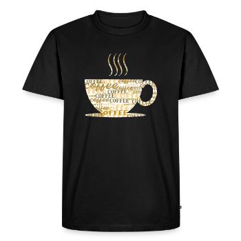 Tasse de café Boisson au café disant les amateurs de café - T-shirt Premium bio Homme - noir - Devant - Nico (187cm)
