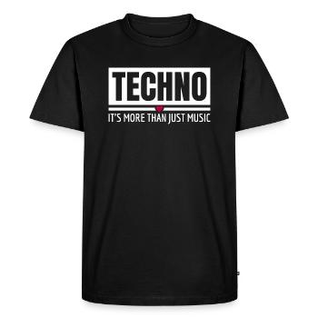 Techno It's More Than Just Music Techno Outfit - Men's Premium Organic T-Shirt - black - Front - Nico (187cm)