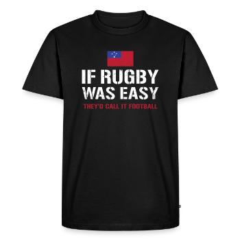 Le rugby était facile, ils l’appelleraient Football Samoa Rugby - T-shirt Premium bio Homme - noir - Devant - Nico (187cm)