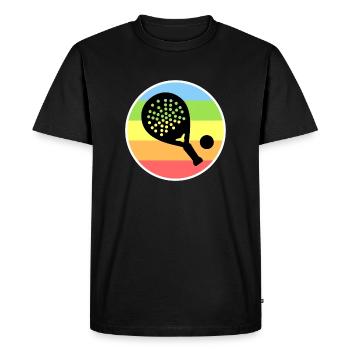 Raquettes de jeu de padel balles de tournoi de tennis de padel - T-shirt Premium bio Homme - noir - Devant - Nico (187cm)