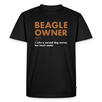 Beagle Owner Definition - Men's Premium Organic T-Shirt - black - Front - Nico (187cm)