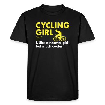 Sport Fille Cyclisme - T-shirt Premium bio Homme - noir - Devant - Nico (187cm)